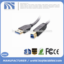 Super velocidad USB 3.0 AM / BM Un macho a B macho 5Gbps oro plateado conector cable de la impresora